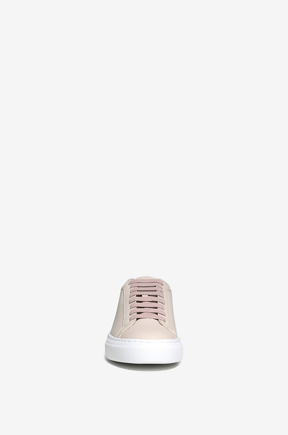 FABIANA FILIPPI Niedrige Schnürsneakers aus genarbtem Leder Punto Luce Damen BEIGE 2