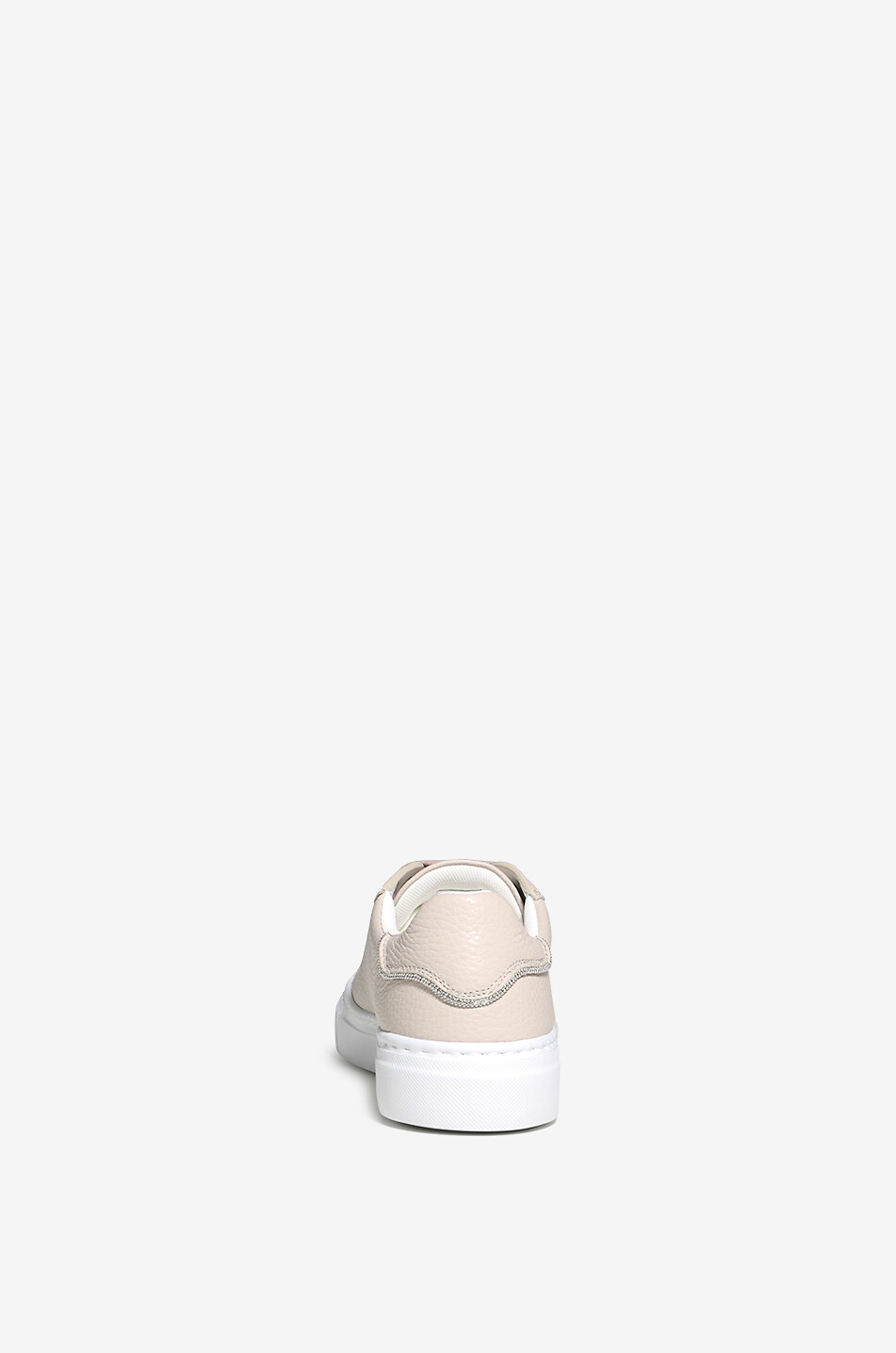 FABIANA FILIPPI Niedrige Schnürsneakers aus genarbtem Leder Punto Luce Damen BEIGE 4