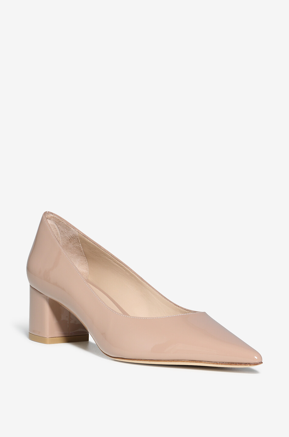 STUART WEITZMAN Stuart Power 50 Block patent leather pumps Women Colourless 1