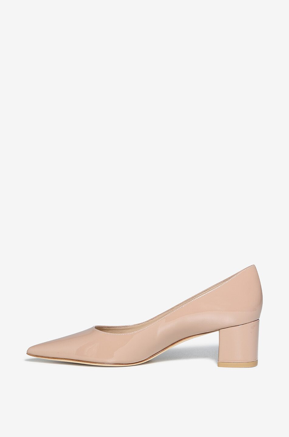 STUART WEITZMAN Stuart Power 50 Block patent leather pumps Women Colourless 3