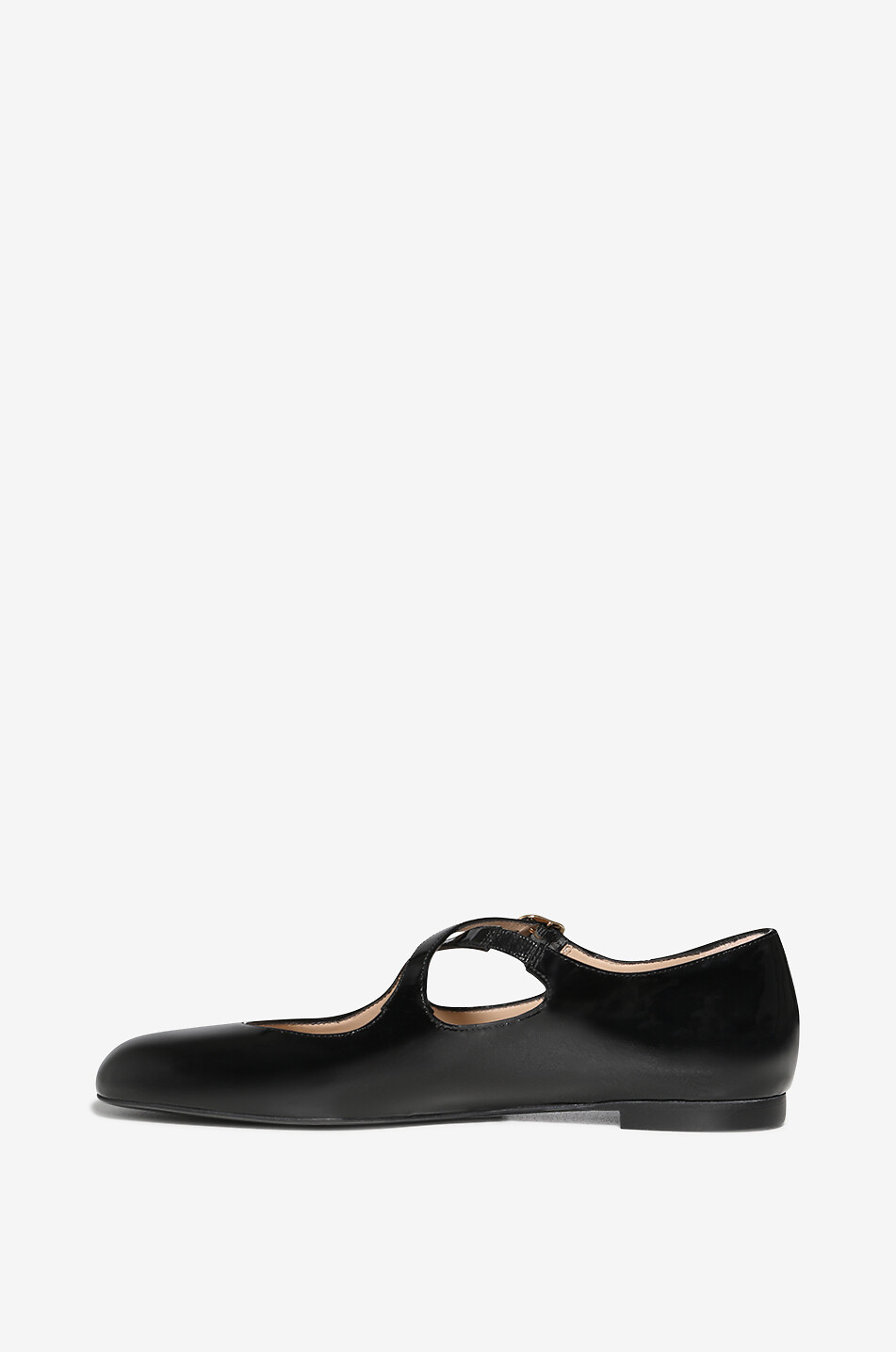 STUART WEITZMAN Ballerinas mit gekreuzten Riemchen runder Kappe aus Leder Clem Damen SCHWARZ 3