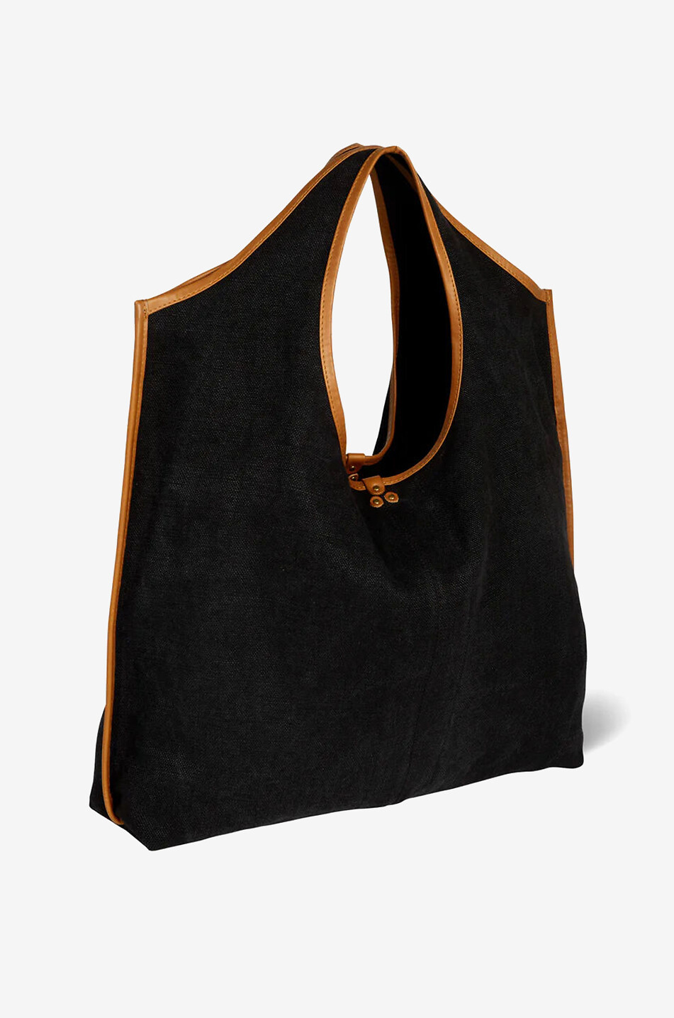 Shopper aus Segeltuch und Leder Paco