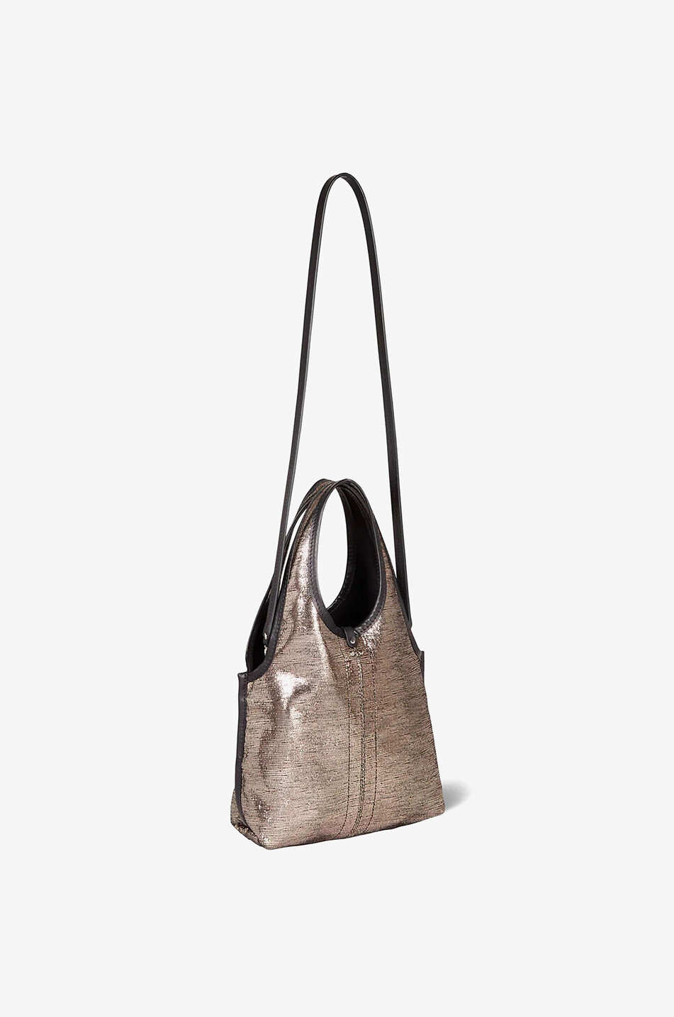 JEROME DREYFUSS Paco S metallic lizard embossed leather tote bag Women Colourless 3