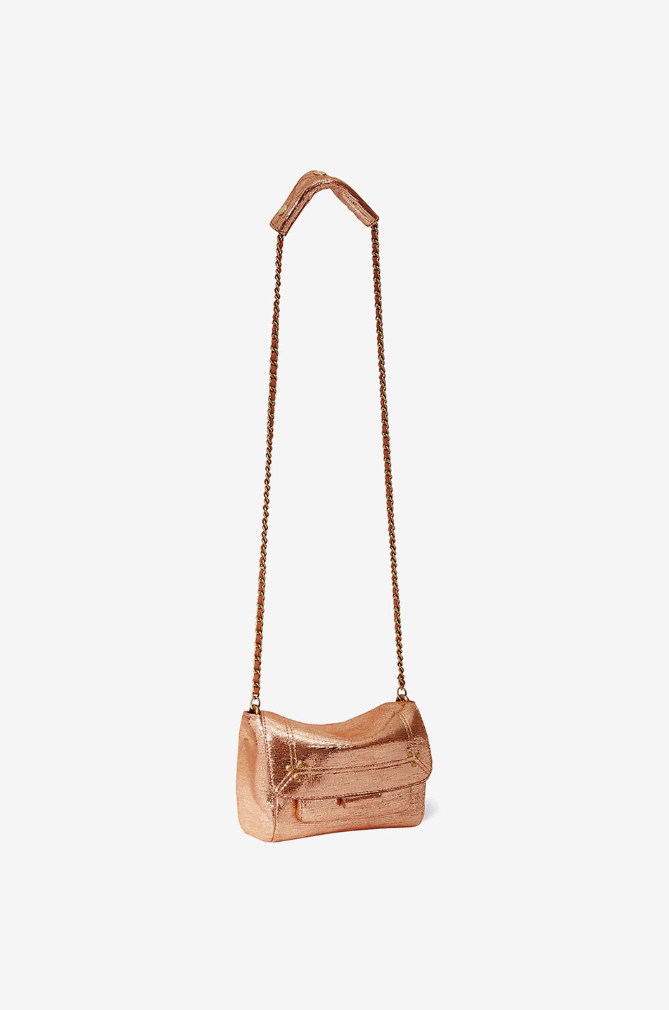 JEROME DREYFUSS Sac porté épaule en cuir métallisé effet lézard Lulu S Femme ROSE 4
