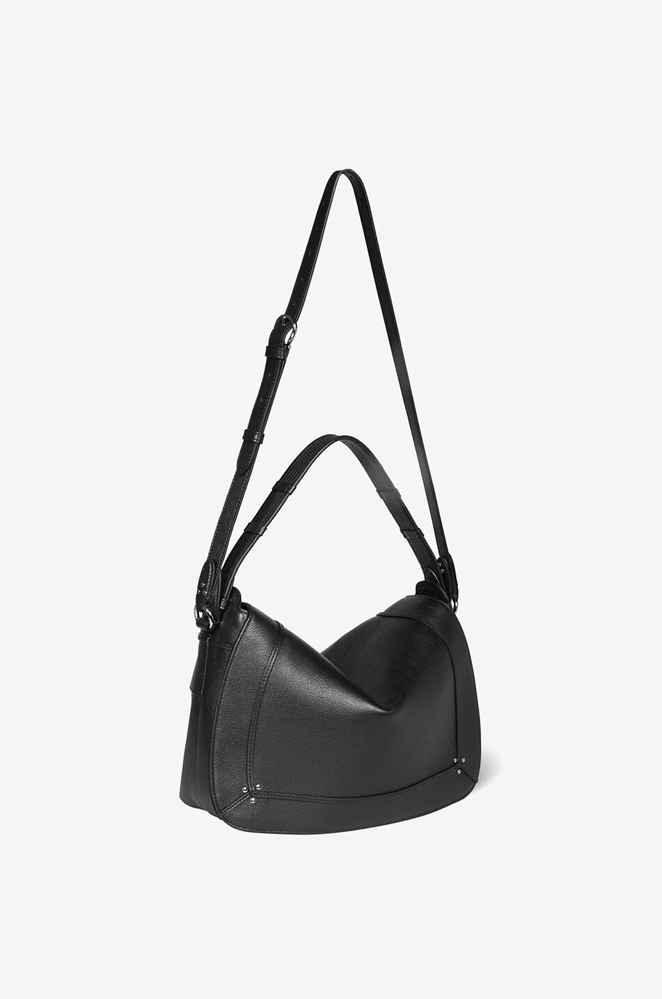 JEROME DREYFUSS Sac porté épaule en cuir Pepito L Femme NOIR 3