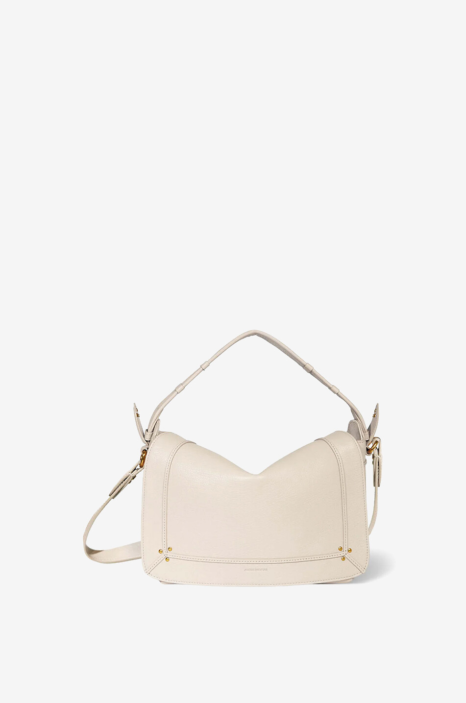 JEROME DREYFUSS Sac porté épaule en cuir de chèvre Pepito M Femme BLANC CASSE 1