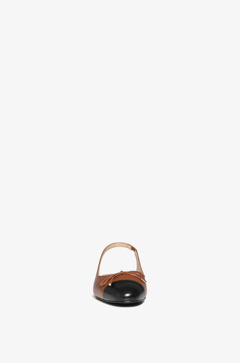 STUART WEITZMAN Zweifarbige Slingback-Ballerinas Sleek Bow Damen DUNKELBRAUN 2
