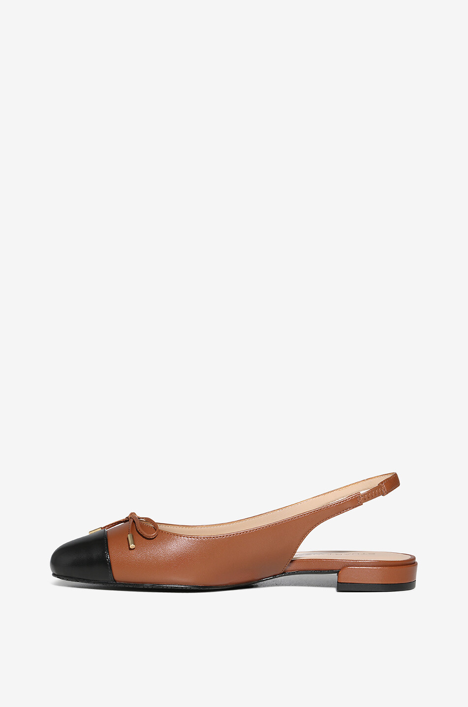 STUART WEITZMAN Zweifarbige Slingback-Ballerinas Sleek Bow Damen DUNKELBRAUN 3