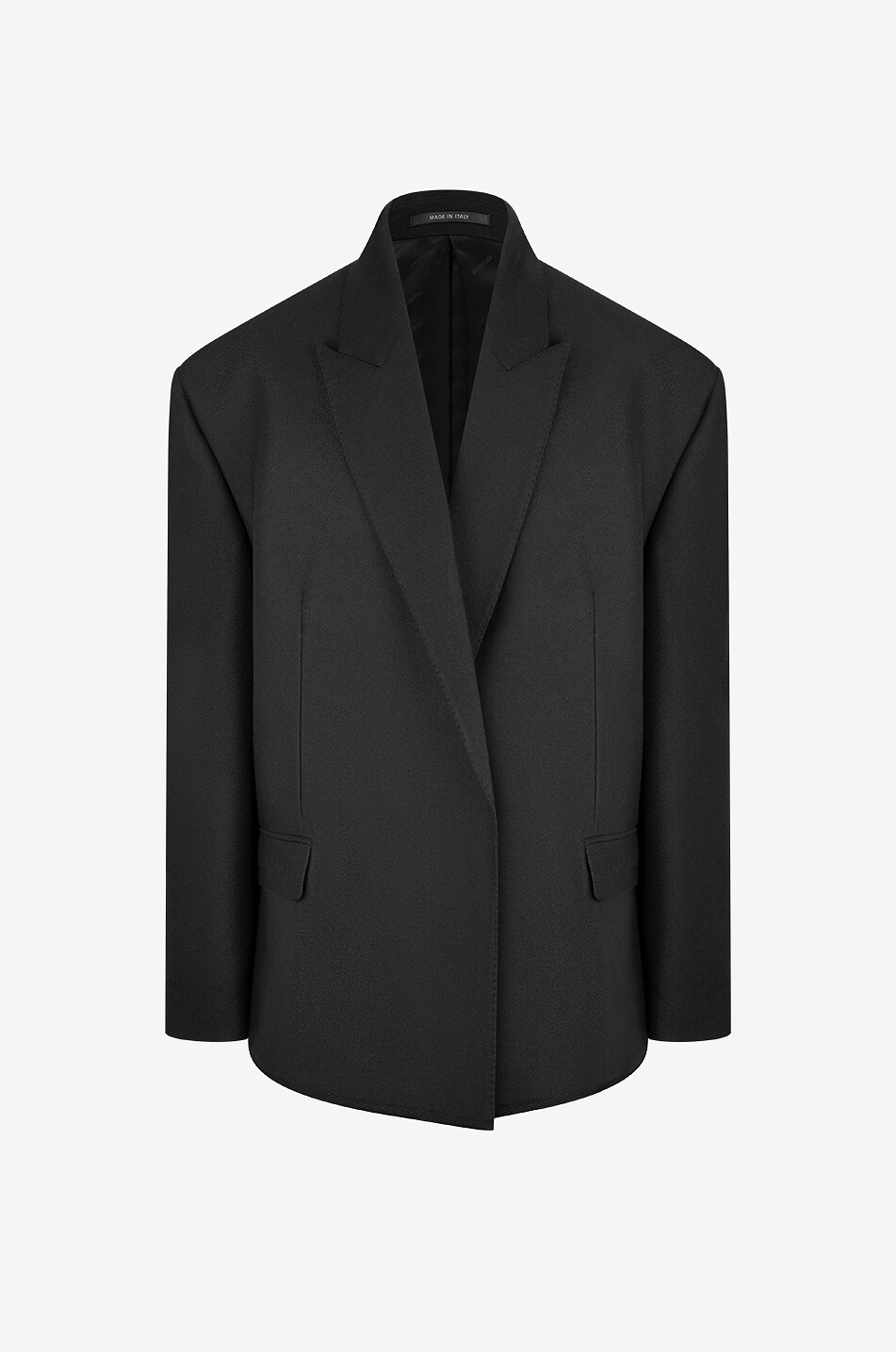 Blazer aus ausgefranster Wollgabardine Tailored