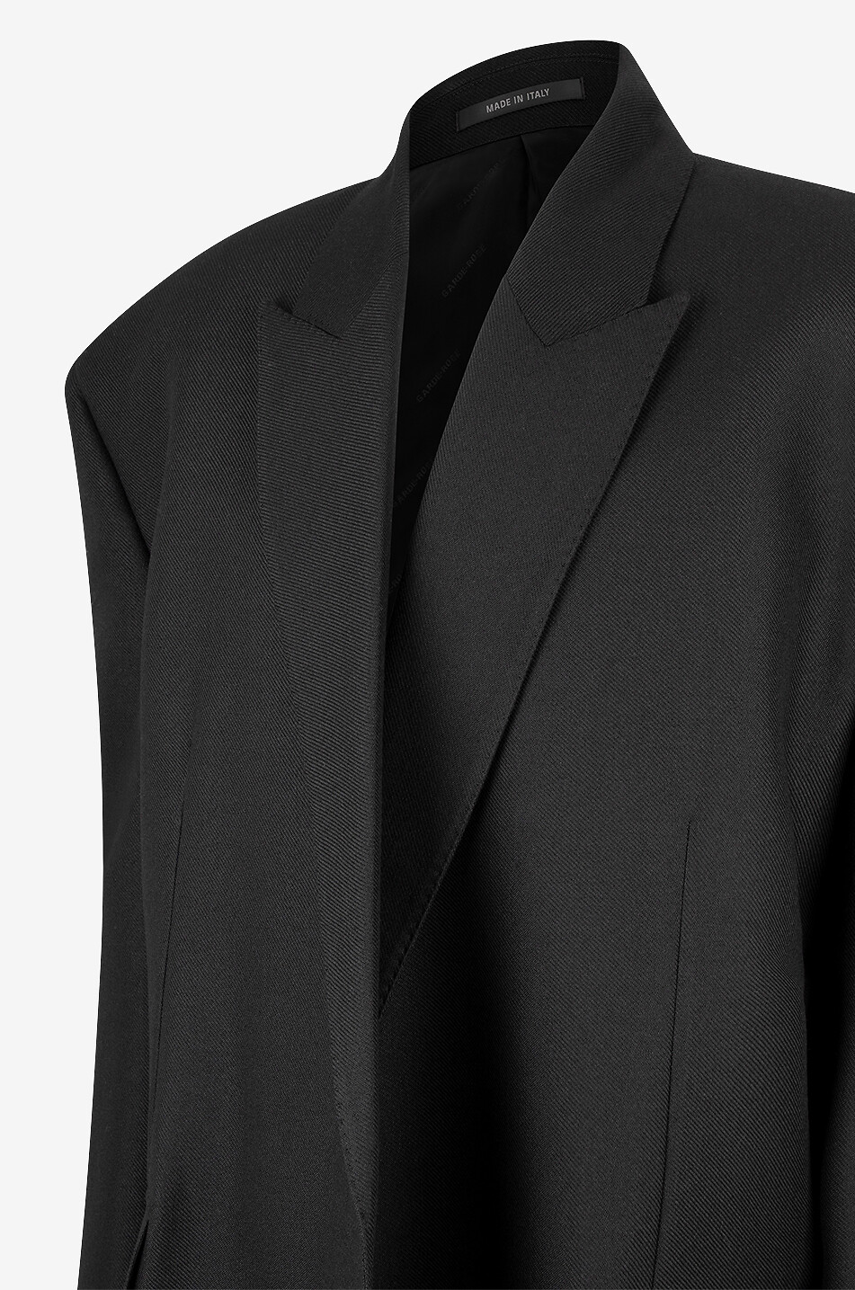 Blazer aus ausgefranster Wollgabardine Tailored