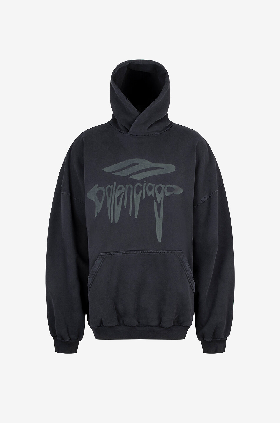 Used-Look-Kapuzensweatshirt 3B Liquified Large Fit