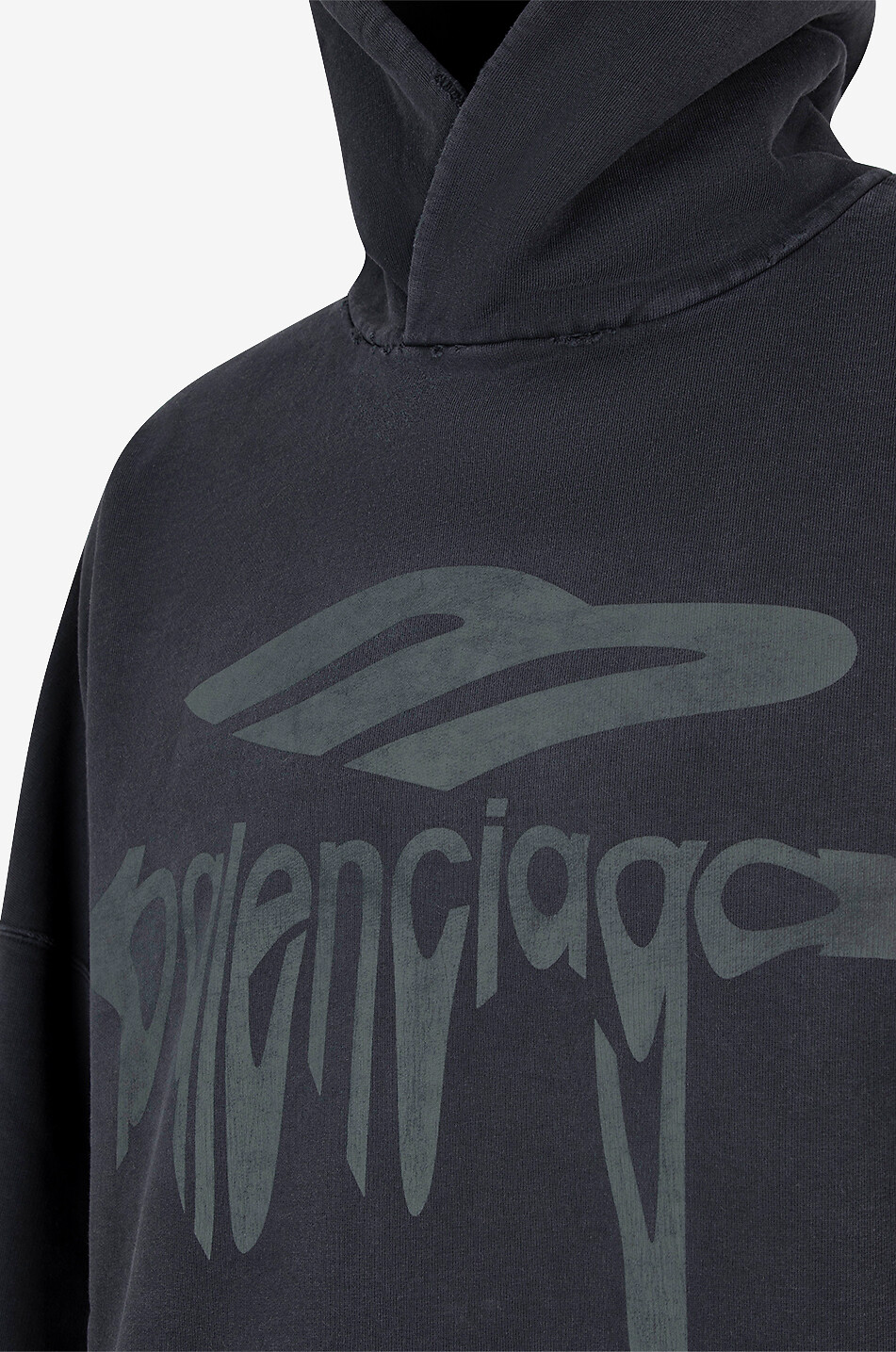 Used-Look-Kapuzensweatshirt 3B Liquified Large Fit