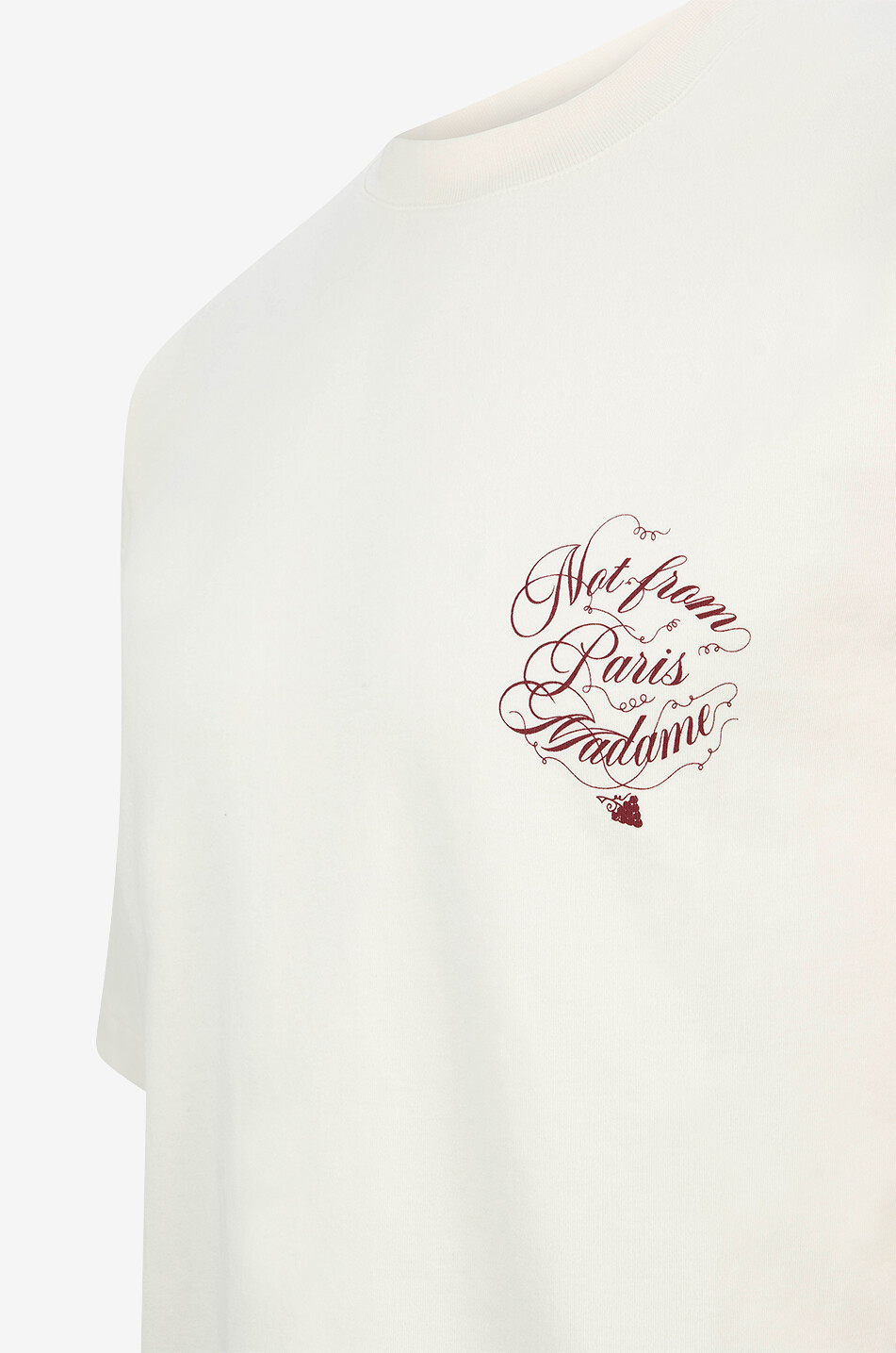 DROLE DE MONSIEUR Kurzarm-T-Shirt Le T-shirt Slogan Vignes. Herren CREMEFARBEN 3