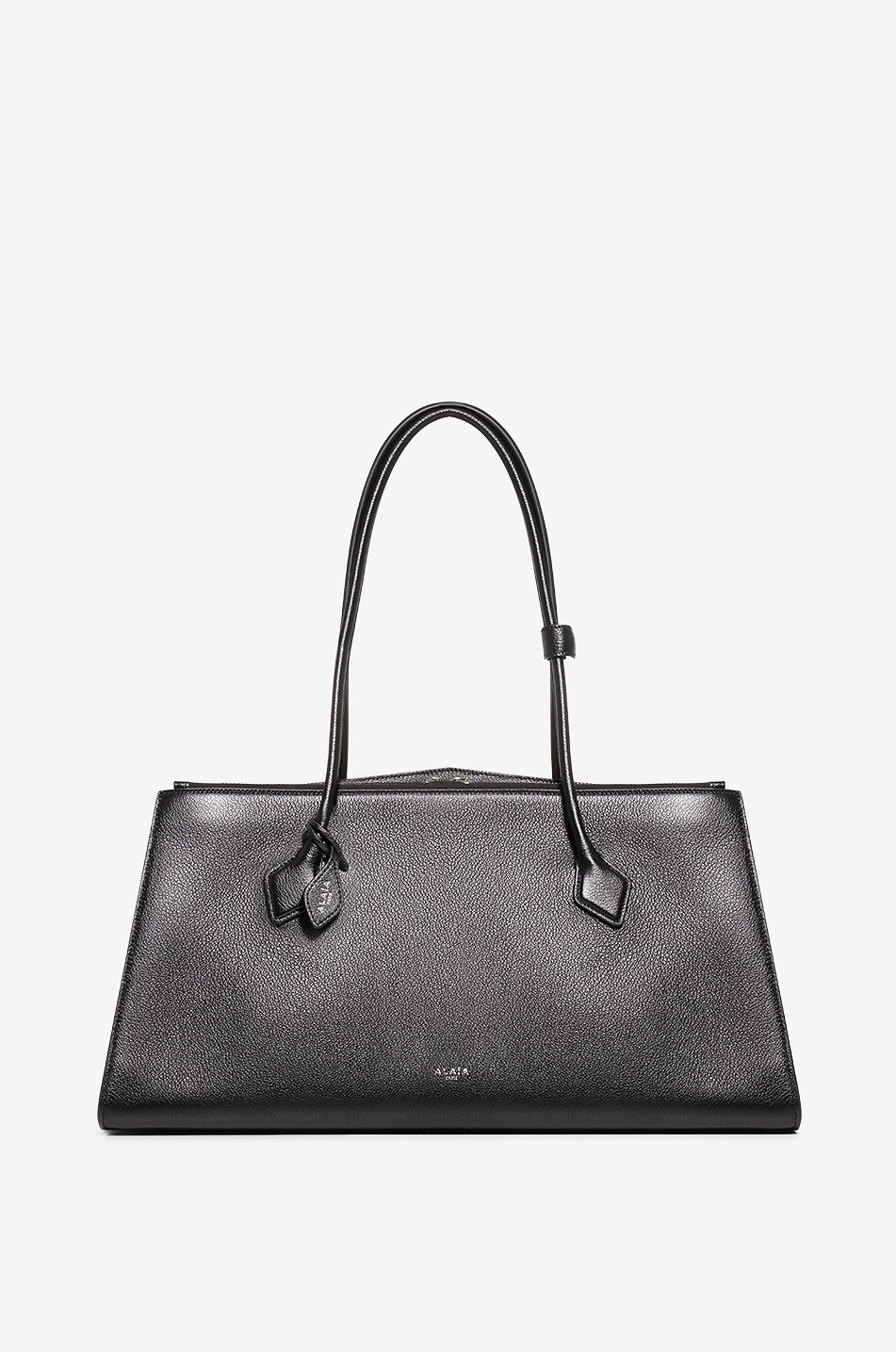 ALAÏA Le Teckel finely grained leather tote bag Women BLACK 1