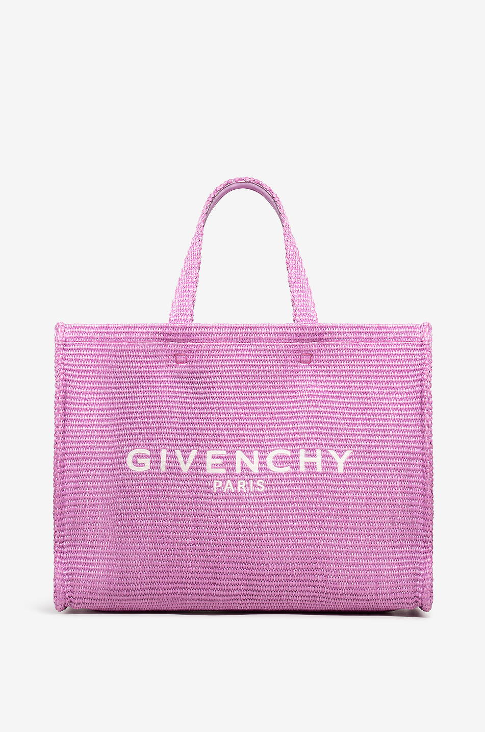 GIVENCHY Sac cabas tissé en raphia G-Tote Medium Femme VIOLET CLAIR 1