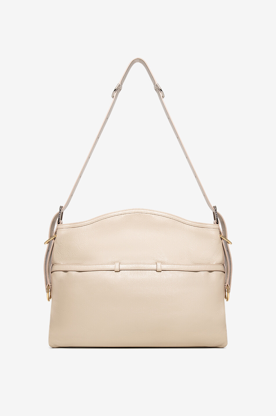 GIVENCHY Voyou Medium grained leather shoulder bag Women BEIGE 3
