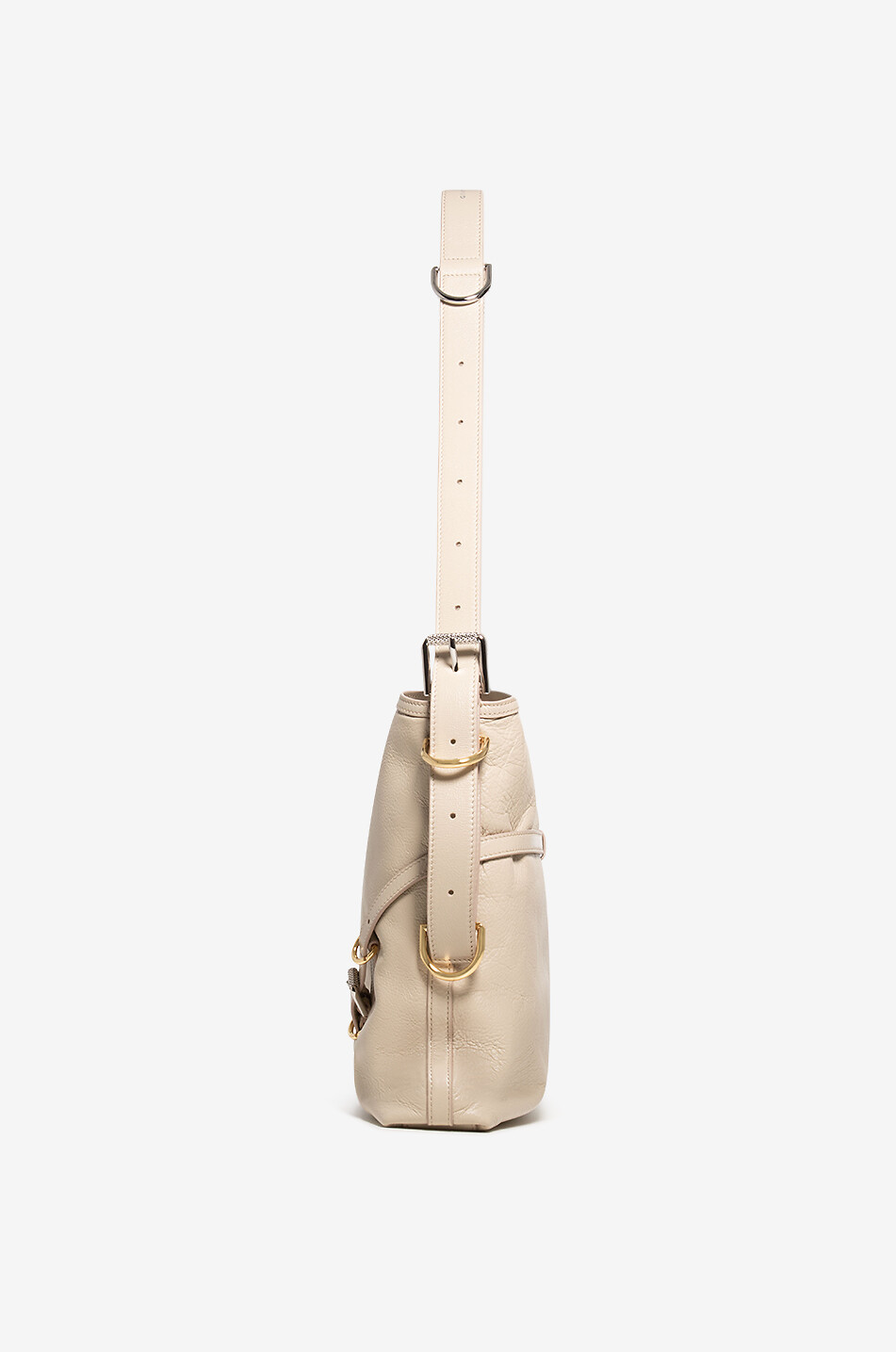 GIVENCHY Voyou Medium grained leather shoulder bag Women BEIGE 4
