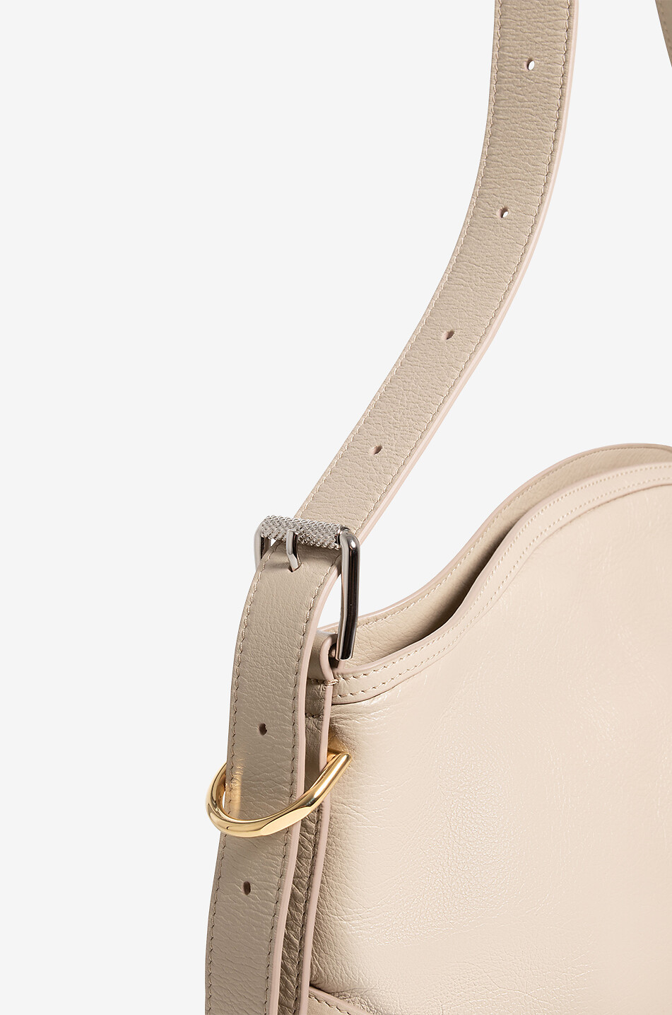 GIVENCHY Voyou Medium grained leather shoulder bag Women BEIGE 5
