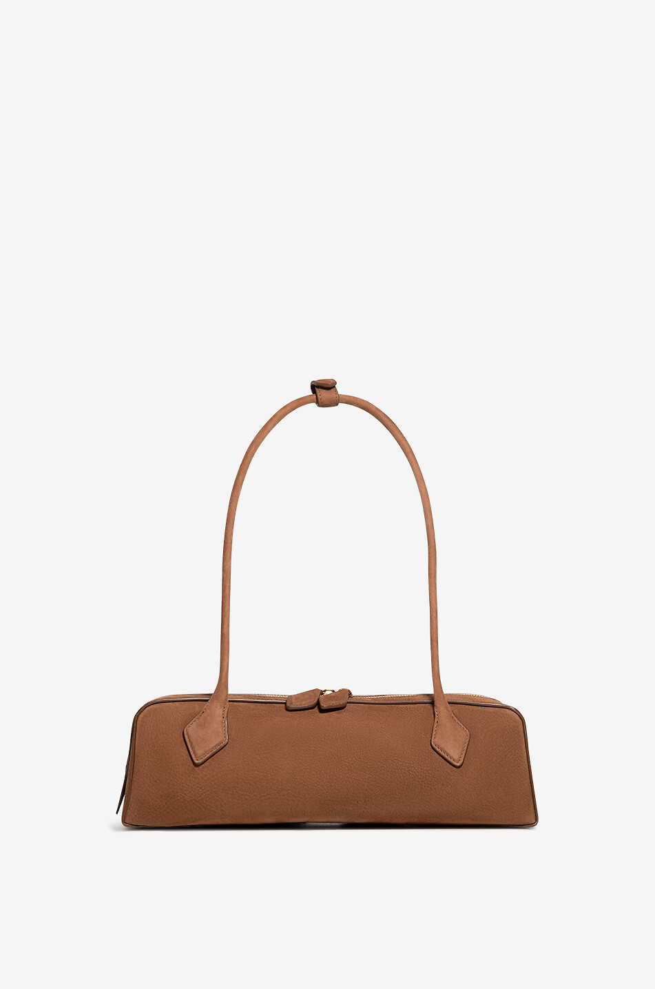 ALAÏA Sac porté épaule en cuir nubuck Le Teckel Femme MARRON CLAIR 3