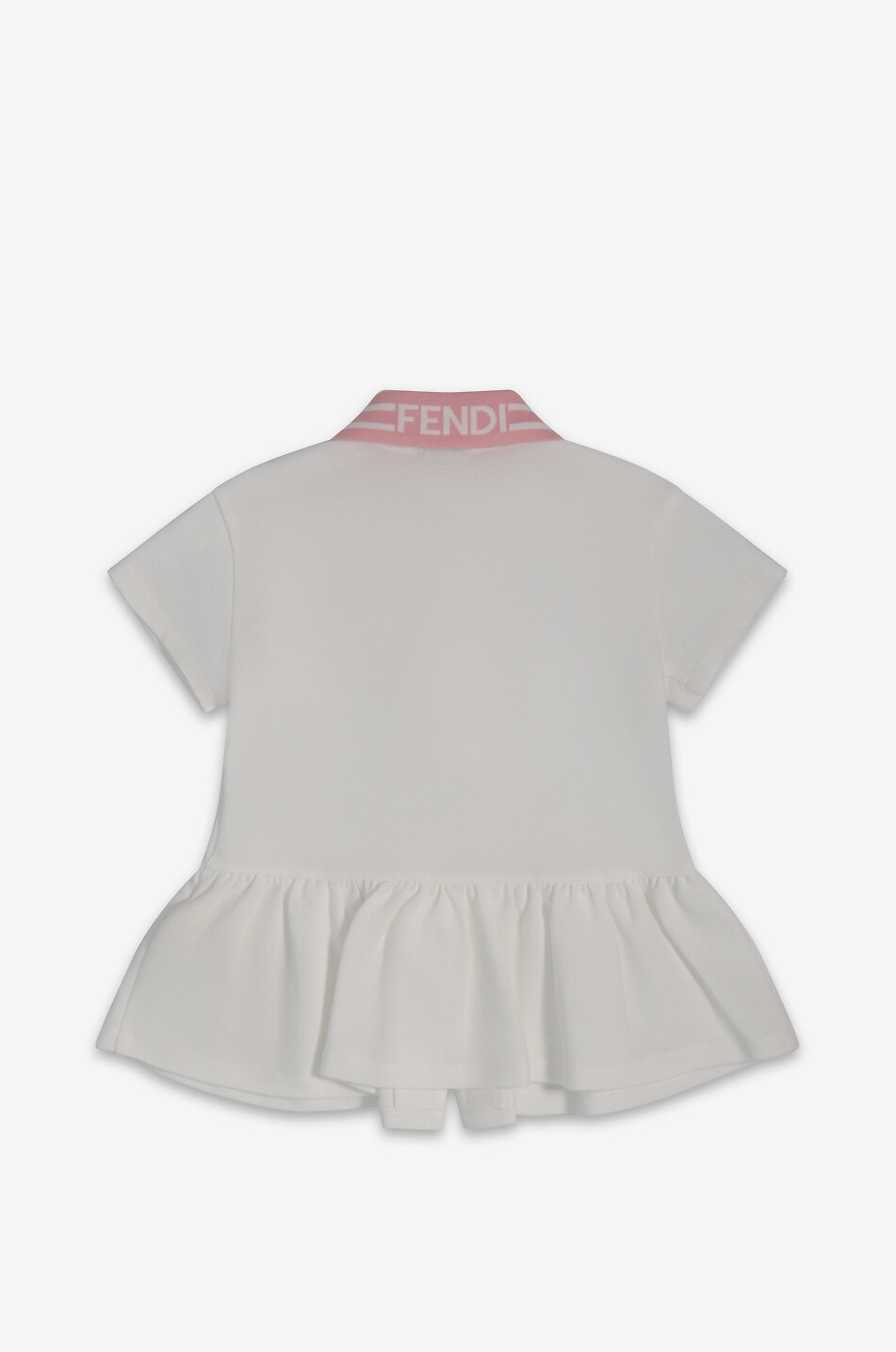 FENDI Robe polo bébé brodée blason FF Bébé BLANC 2