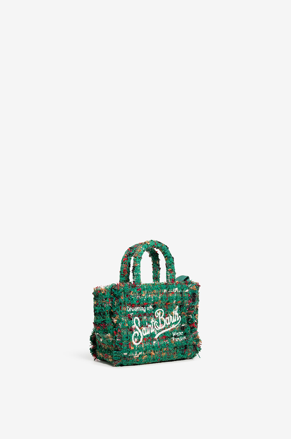 MC2 SAINT BARTH Vanity Mini Classic tweed tote bag Women GREEN 2
