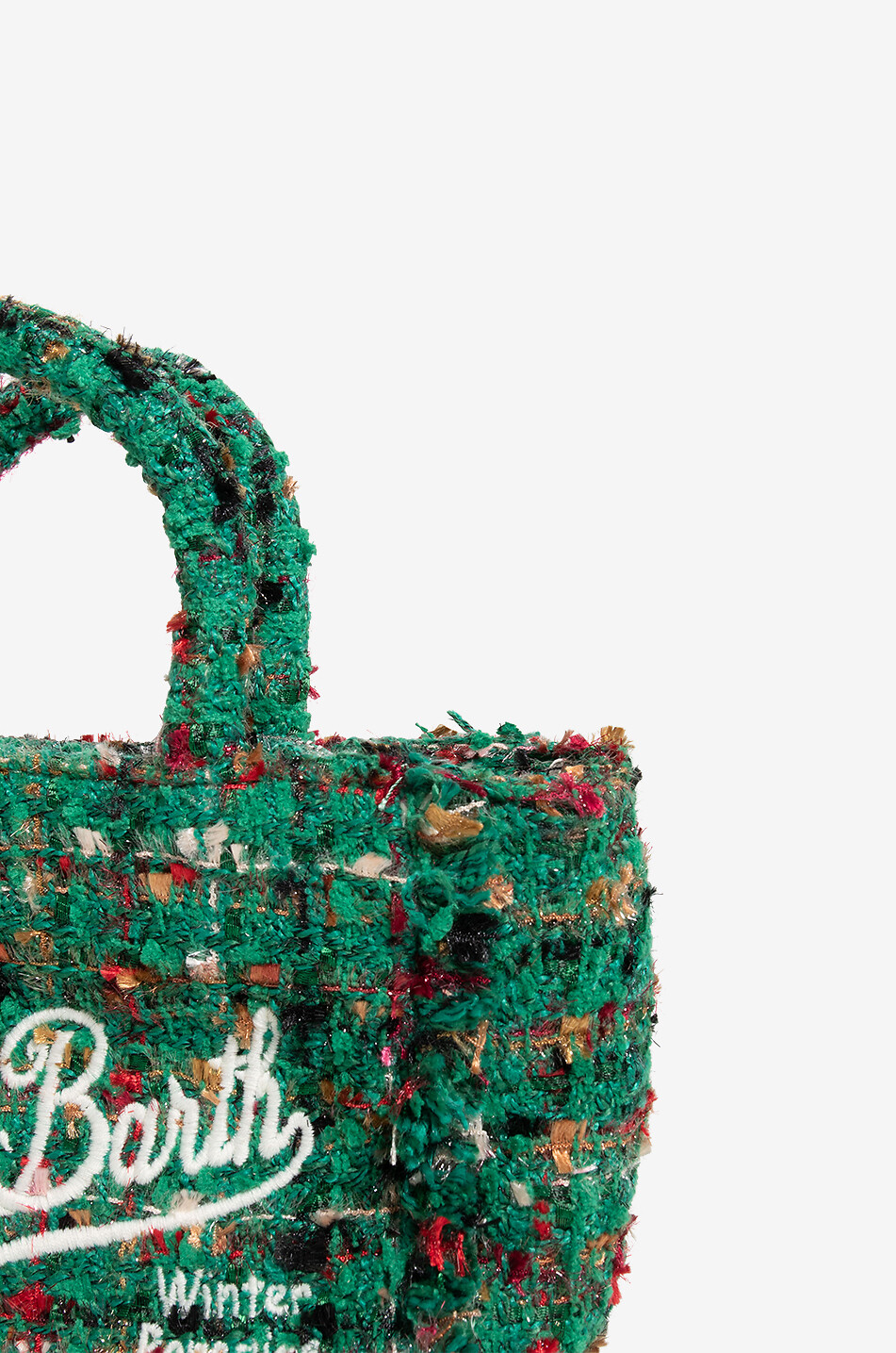 MC2 SAINT BARTH Vanity Mini Classic tweed tote bag Women GREEN 6