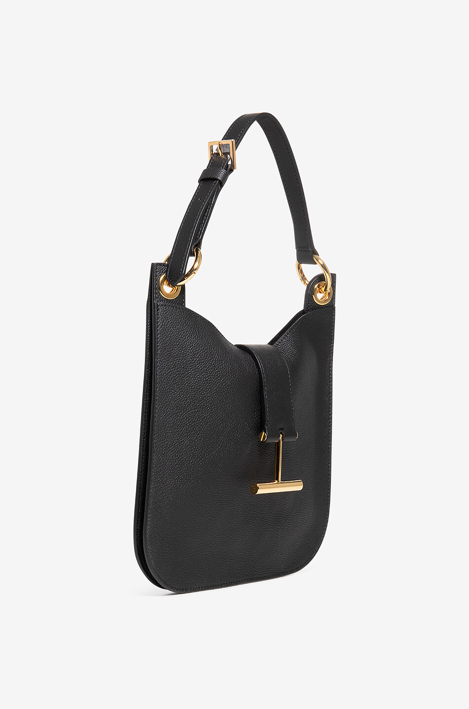 TOM FORD Tara Small Crossbody grained leather hobo bag Women BLACK 1