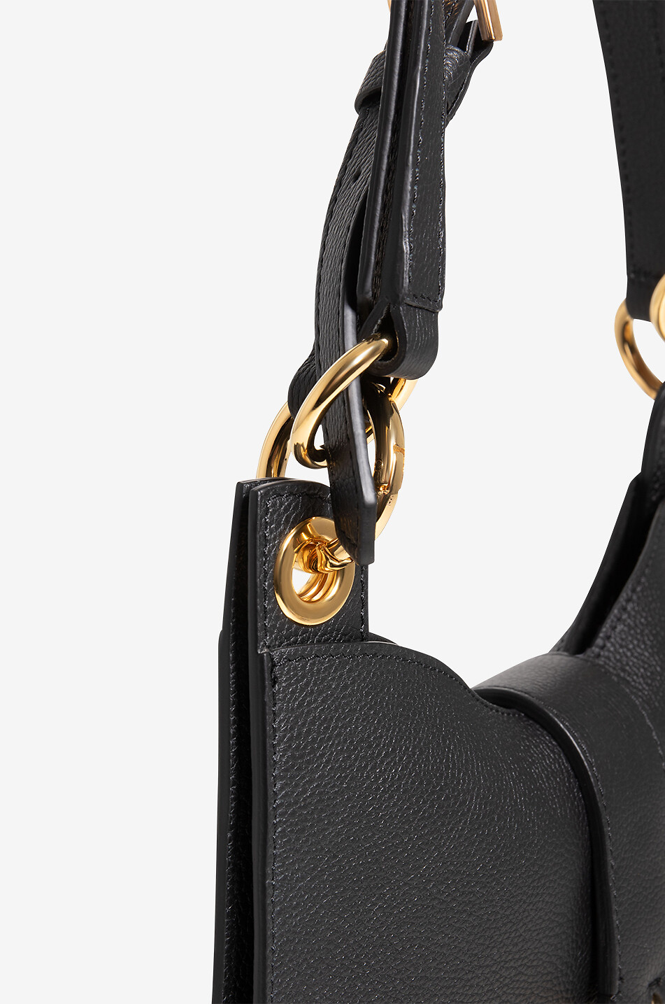 TOM FORD Tara Small Crossbody grained leather hobo bag Women BLACK 5