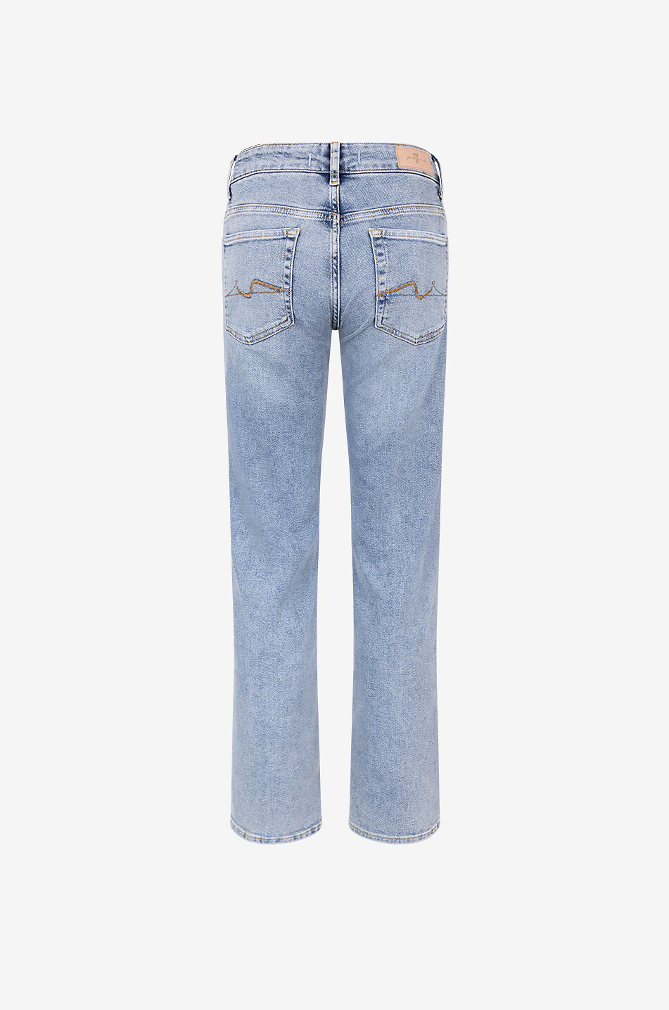 7 FOR ALL MANKIND Calie Amuse Me faded straight-leg jeans Women LIGHT BLUE 2