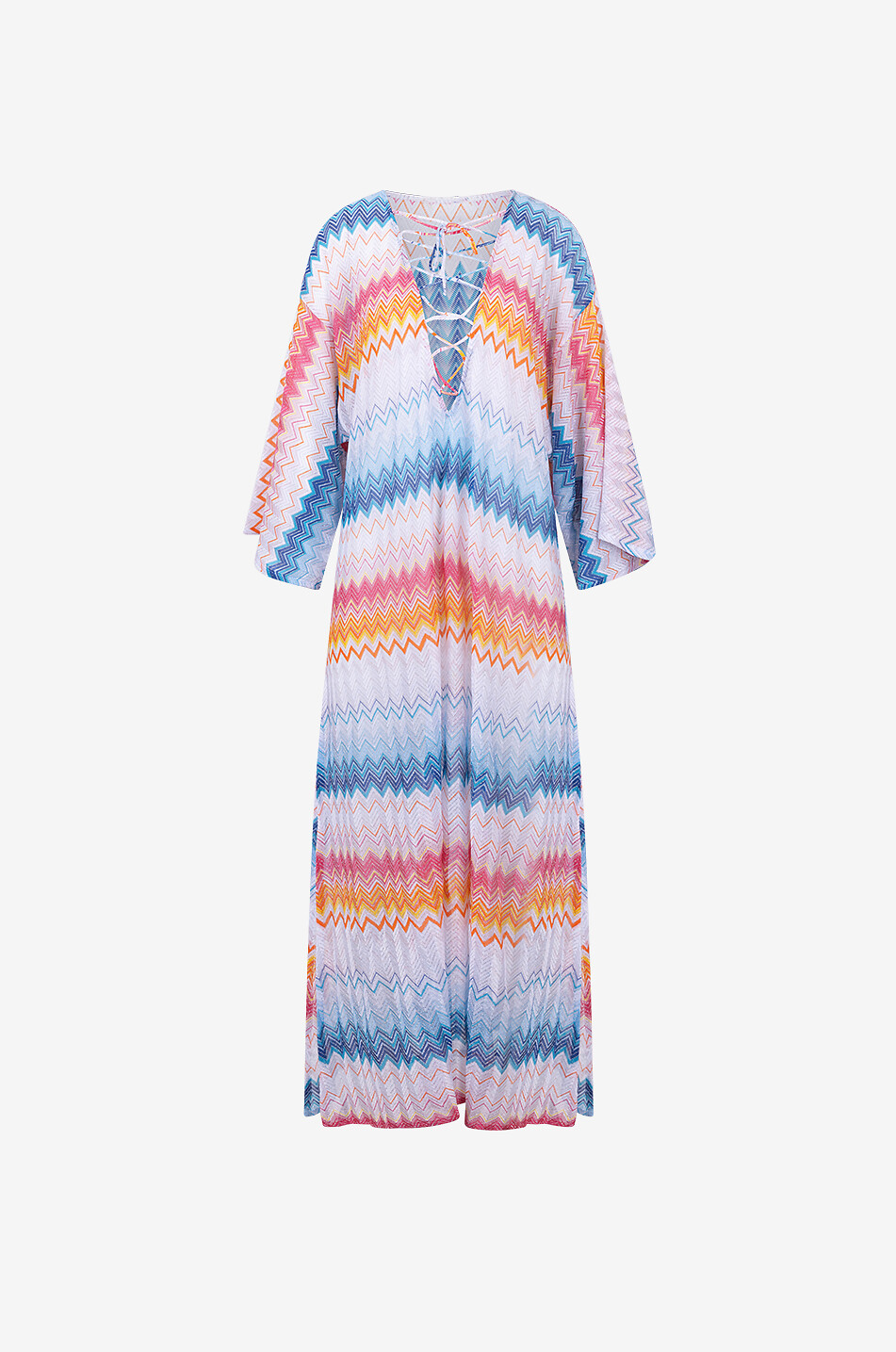 MISSONI Zickzack-Strick-Kaftan mit Schnürung Damen BUNT 1