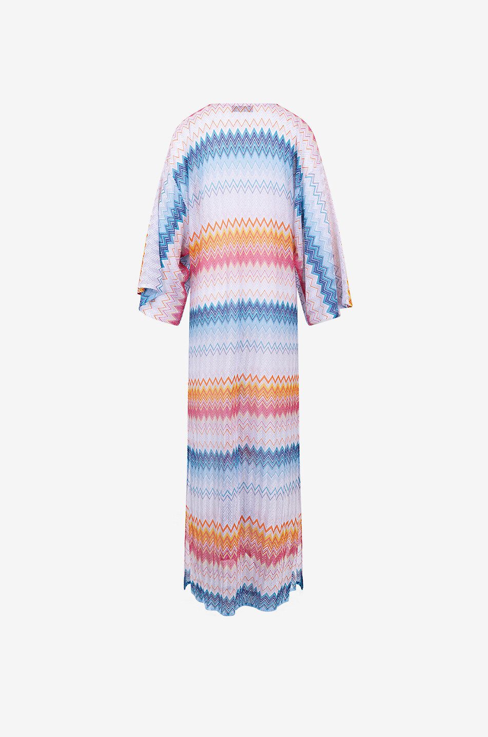 MISSONI Zigzag knit caftan with lacing Women MULTI COLOURED 2