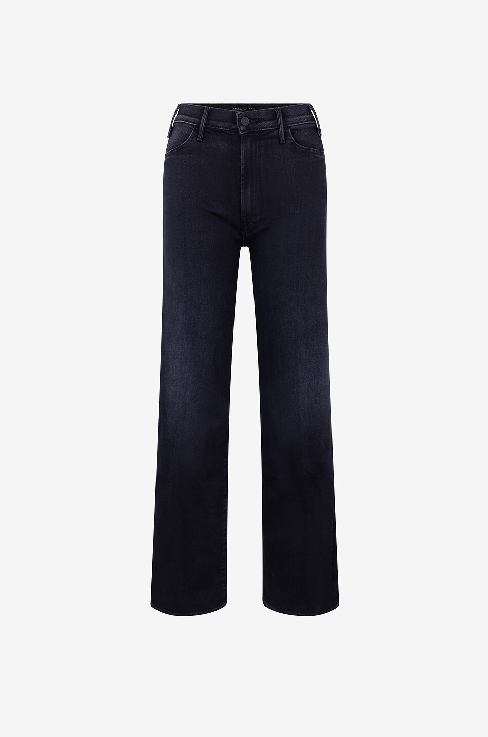 MOTHER The Hustler Roller Heel cotton wide-leg jeans Women BLACK 1