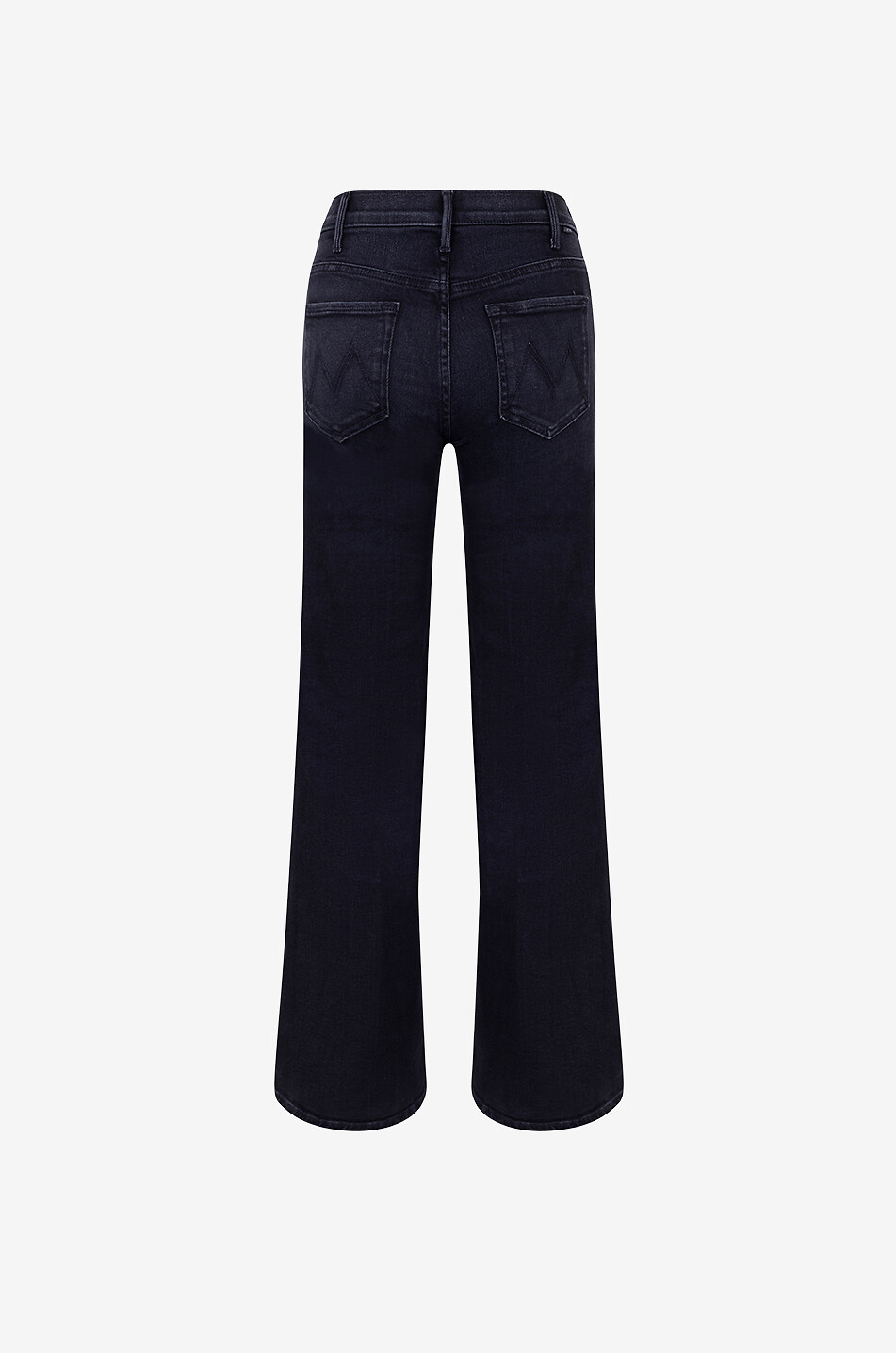 MOTHER The Hustler Roller Heel cotton wide-leg jeans Women BLACK 2