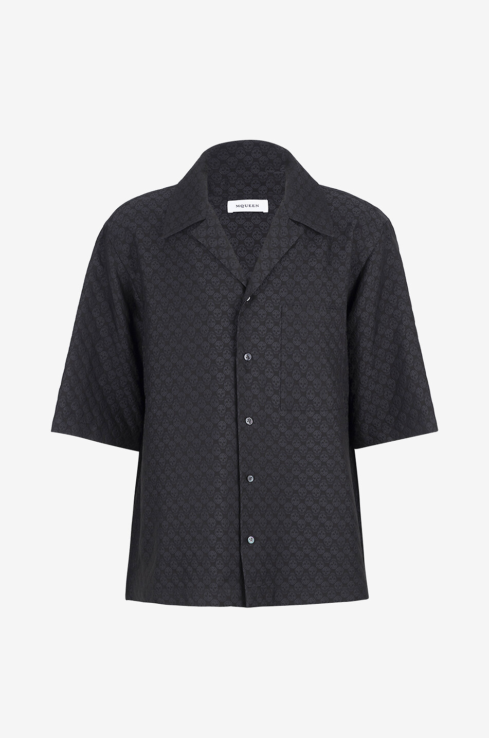 Kurzarm-Hemd aus Jacquard Skull