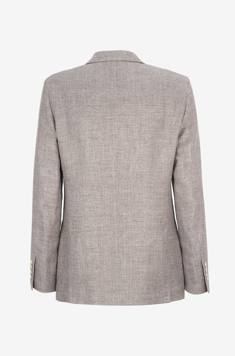 BRUNELLO CUCINELLI Blazer déstructuré en sergé de lin mélangé Homme MARRON 2