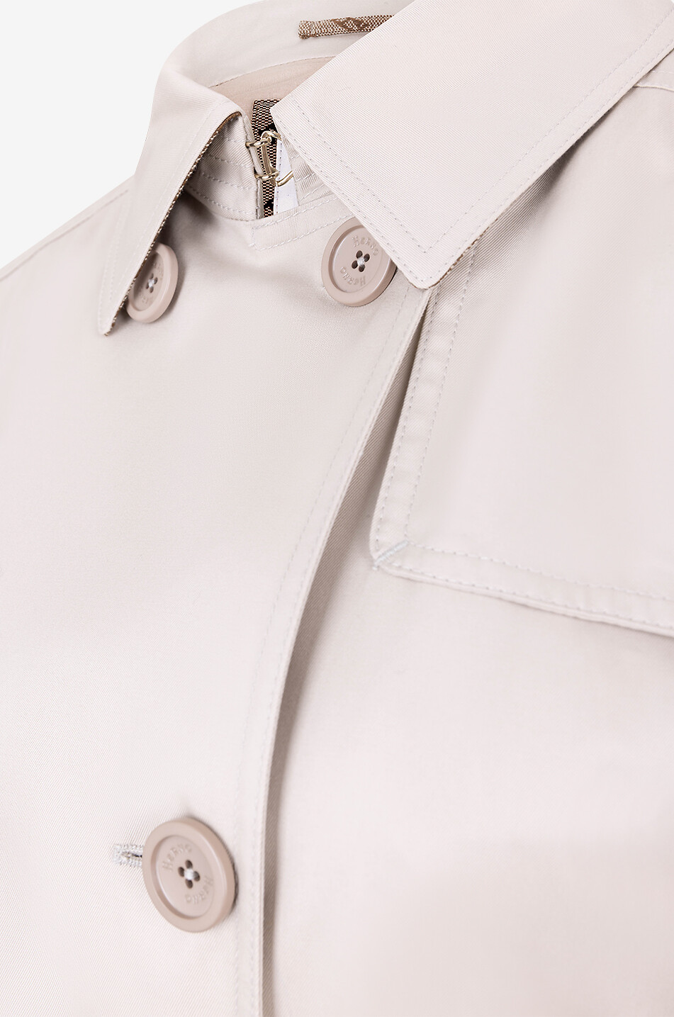 HERNO Belted long trench coat Women Light beige 6