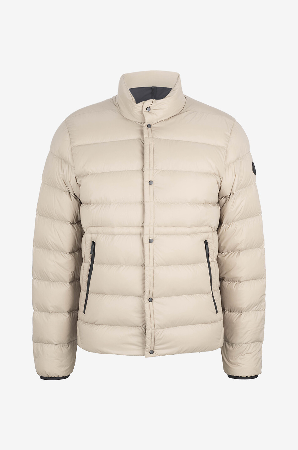 Charvin short light-weight down jacket with stand-up collar