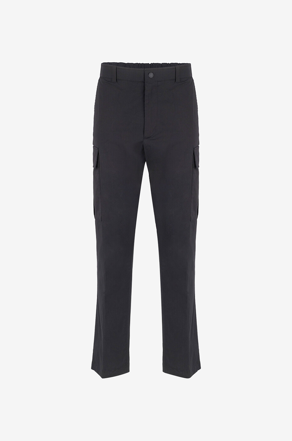 MONCLER Pantalon cargo slim en gabardine stretch Matt Black Homme NOIR 1