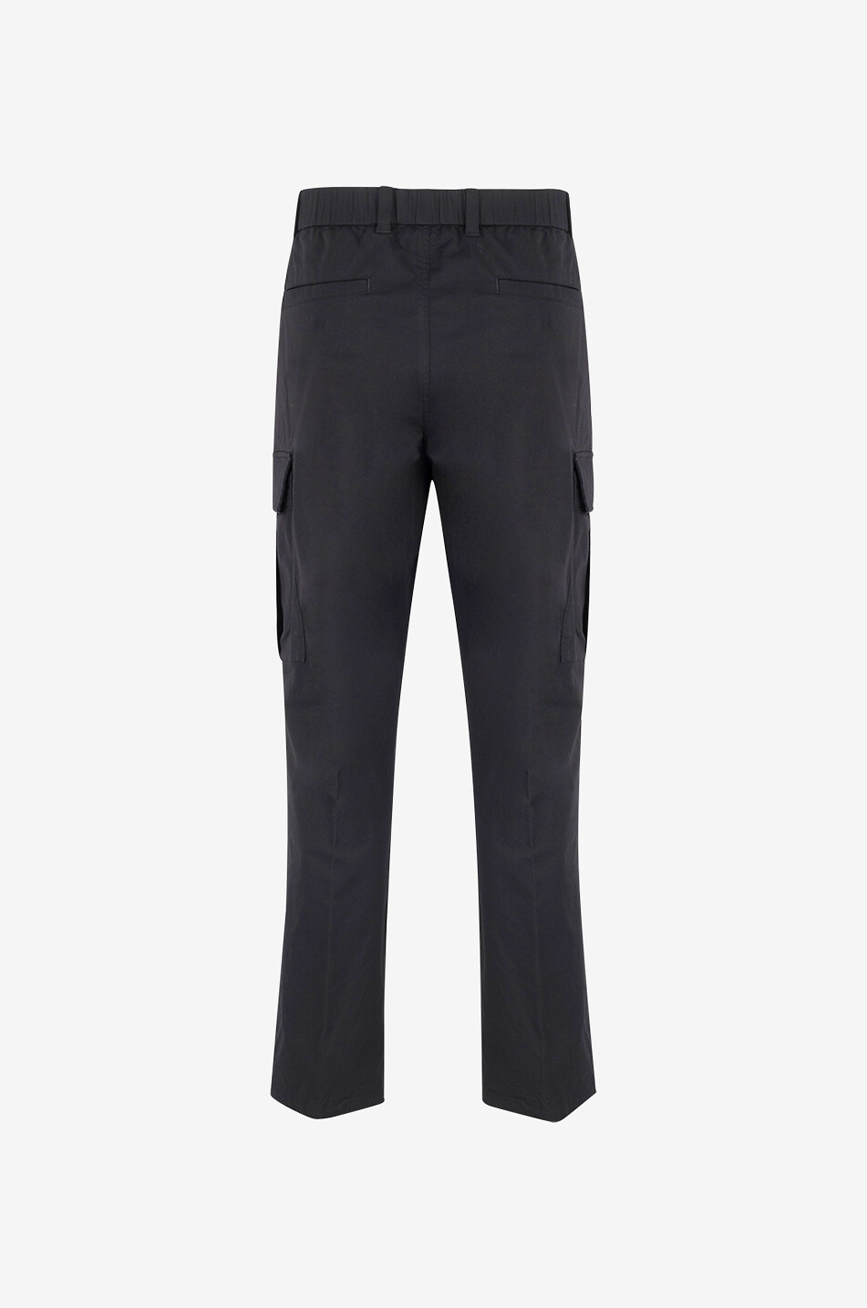 MONCLER Pantalon cargo slim en gabardine stretch Matt Black Homme NOIR 2