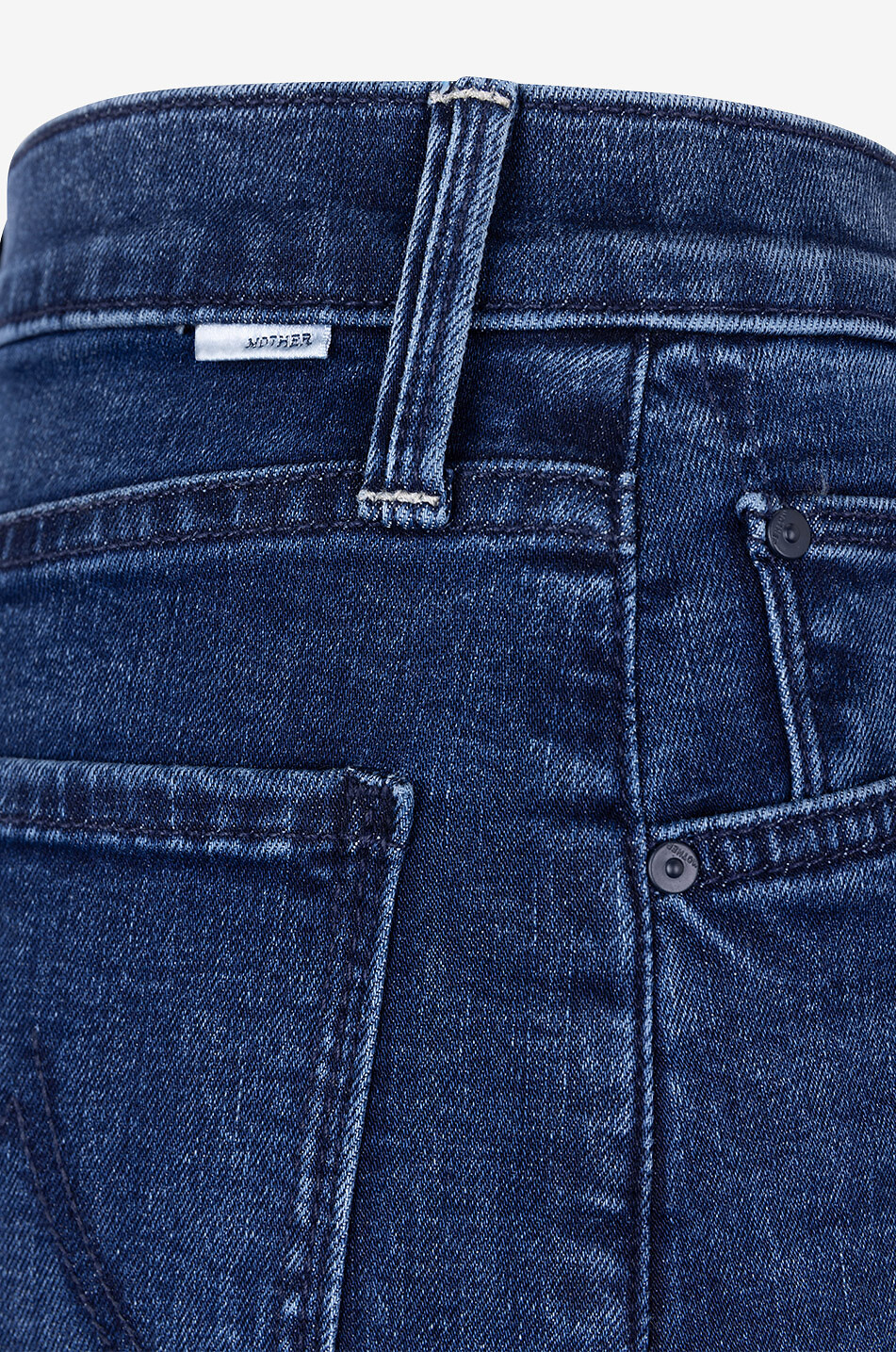 MOTHER The Tomcat Roller Sneak cotton wide-leg jeans Women DARK BLUE 3