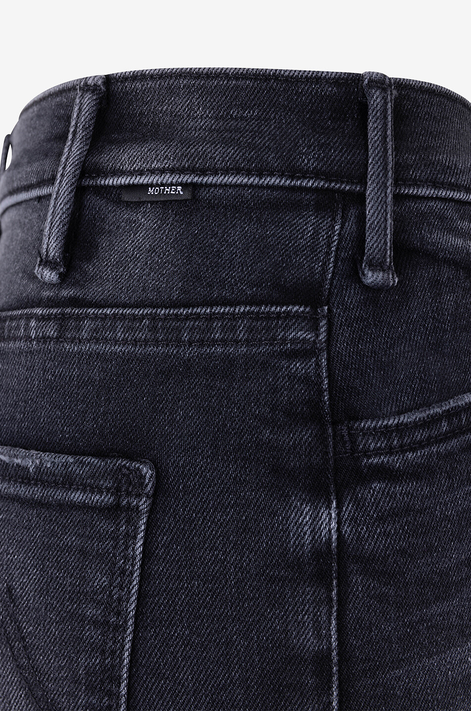 MOTHER Jeans mit weitem Bein aus Baumwolle The Hustler Roller Sneak Damen DUNKELGRAU 3