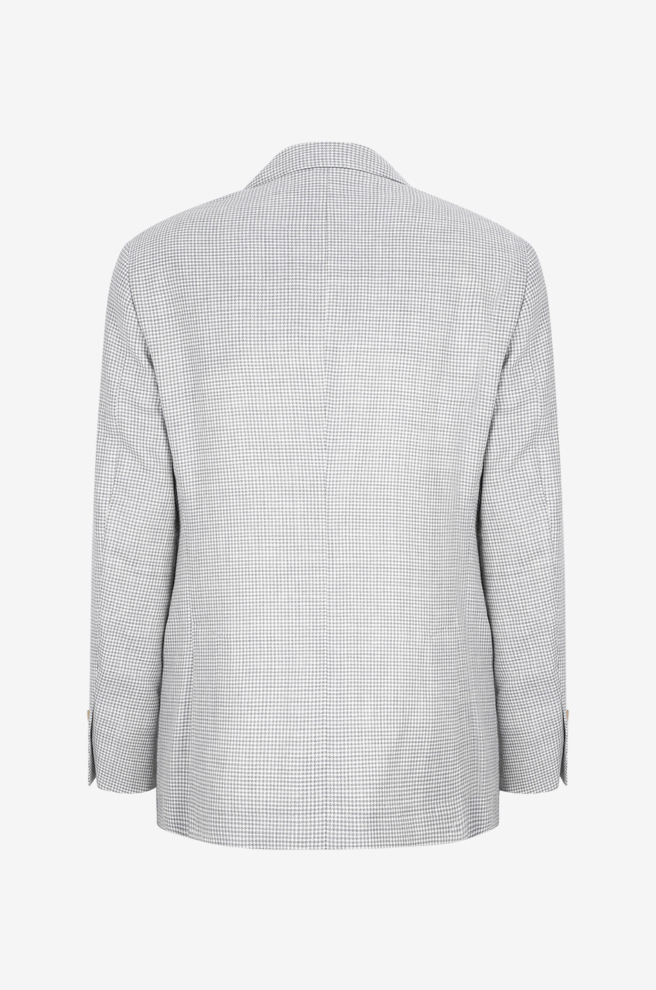 BRUNELLO CUCINELLI Houndstooth check single-breasted linen blend blazer Men BROWN 2