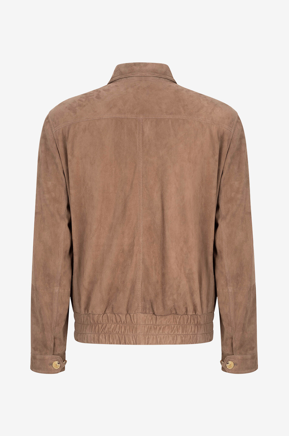 BRUNELLO CUCINELLI Lightweight suede jacket with shirt collar Men MEDIUM BROWN 2