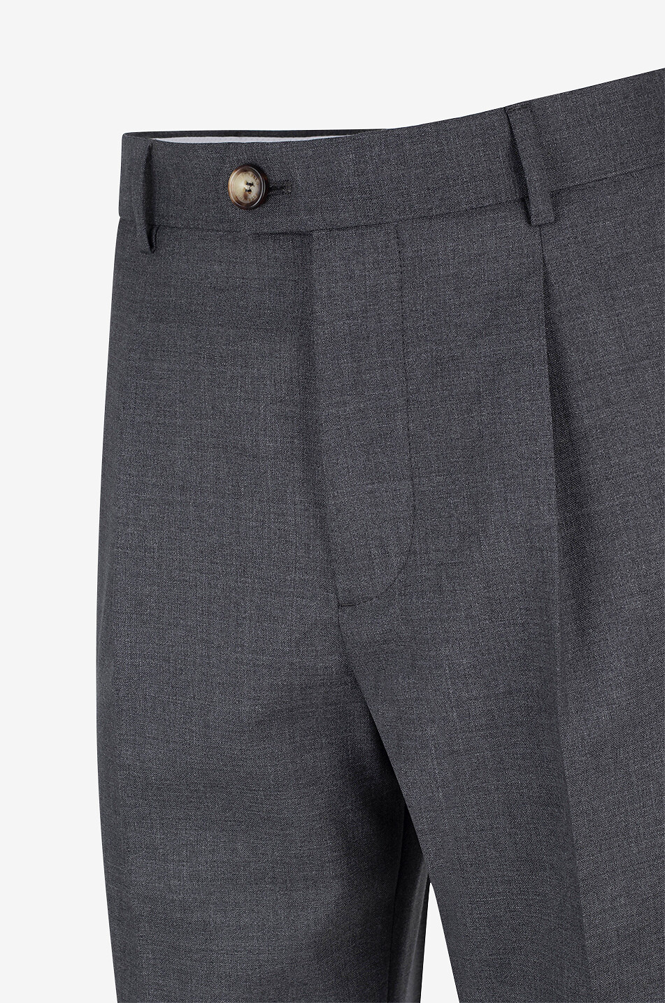 BRUNELLO CUCINELLI Leisure Fit mottled grain de poudre wool troursers Men MEDIUM GREY 3