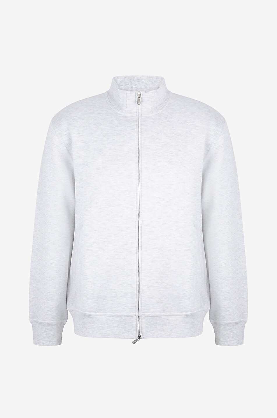 BRUNELLO CUCINELLI Interlock-Sweatjacke mit Stehkragen Herren HELLGRAU 1