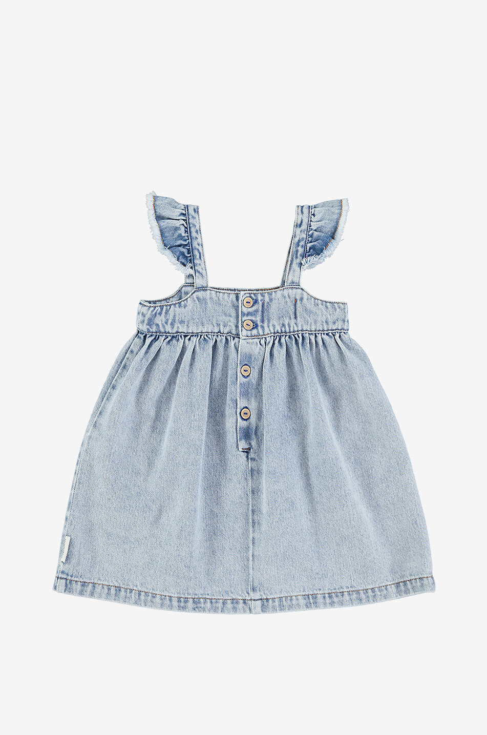 PIUPIUCHICK Star denim strappy empire girls' dress Girl BLUE 2
