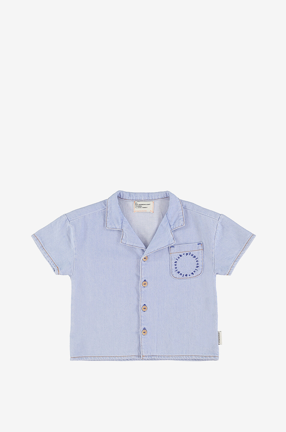 PIUPIUCHICK Chemise en denim enfant Hawaiian Unisexe BLEU 1