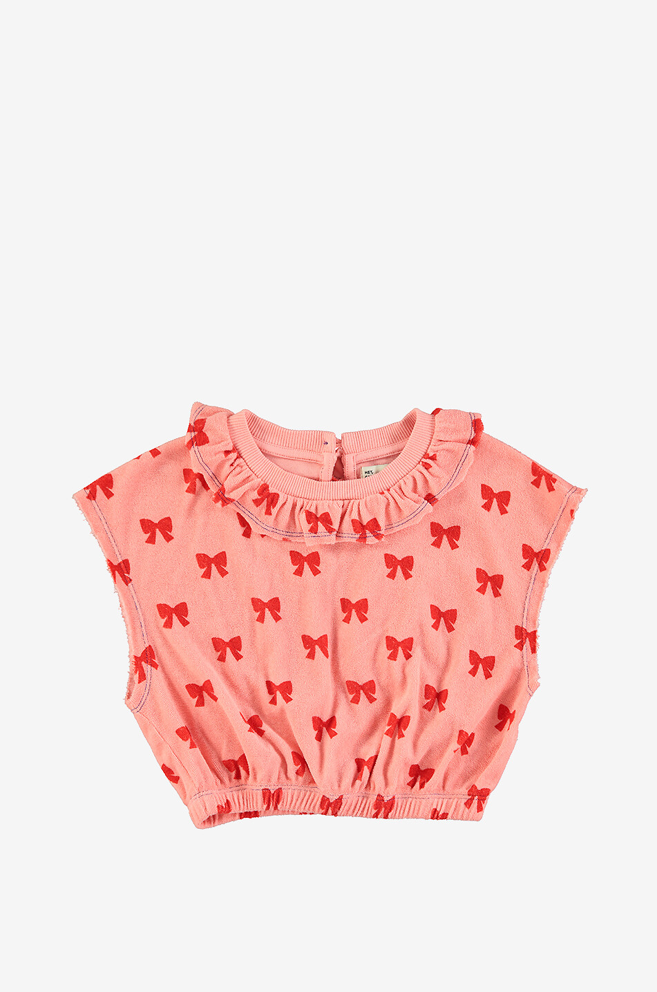 Top sans manches en éponge fille Bows