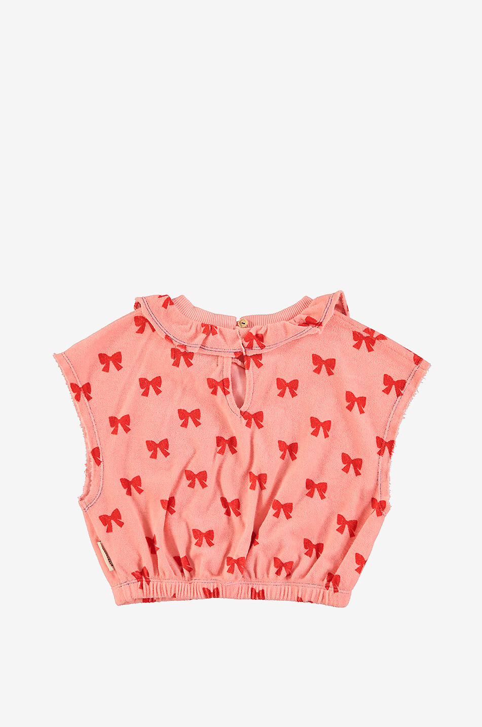 Top sans manches en éponge fille Bows