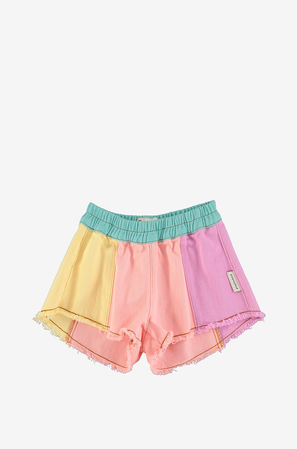 PIUPIUCHICK Girls' twill colour block shorts Girl MULTI COLOURED 1